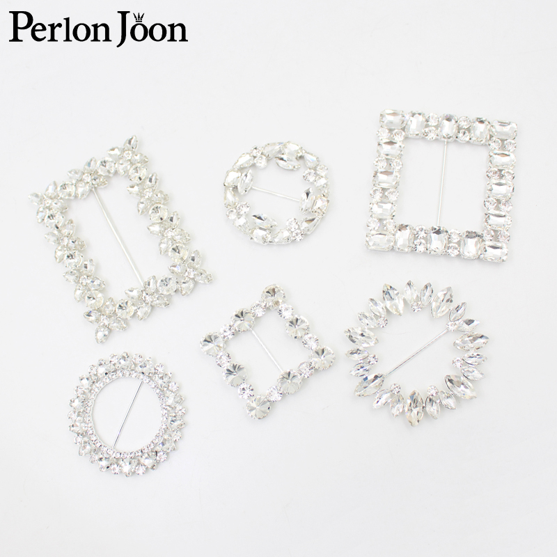 Perlon Strap Woven - Boucles en métal multi-formes décoratives, argent,