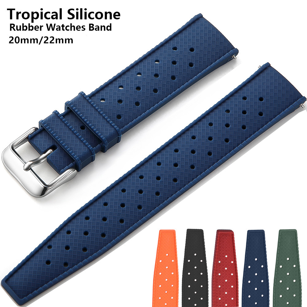 Suede Strap Watch - Bracelet en caoutchouc tropique pour montre