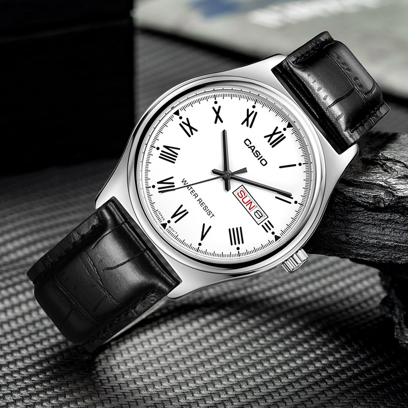 Montre-bracelet analogique pou - Leather Watch Band Men avis et prix