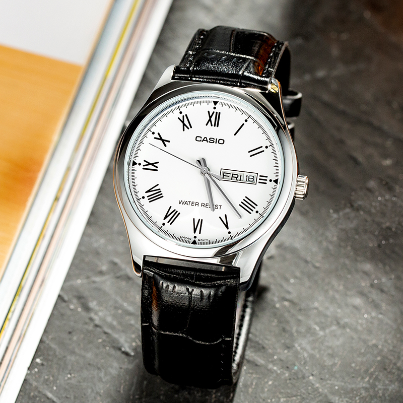 Montre-bracelet analogique pou - Leather Watch Band Men avis et prix
